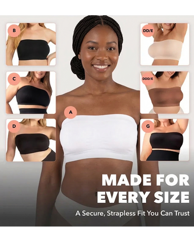 Wireless Backless Bandeau Bra Anti‑Slip Convertible Straps Plus Size