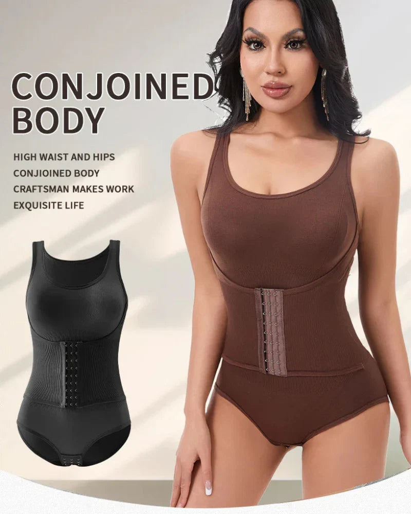 Women's One-Piece Shapewear Double-Layer Abdomen Control