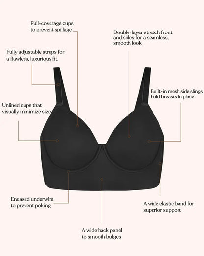 Plus Size Leopard Print Seamless Full Coverage Support Bra