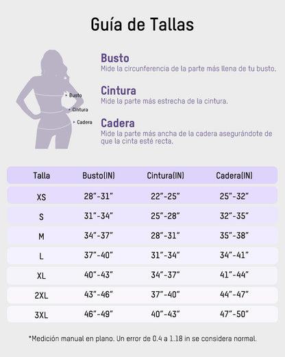 Faja Moldeadora 6 Zonas – Apertura Trasera para Baño y Moldea Cintura, Busto y Glúteos