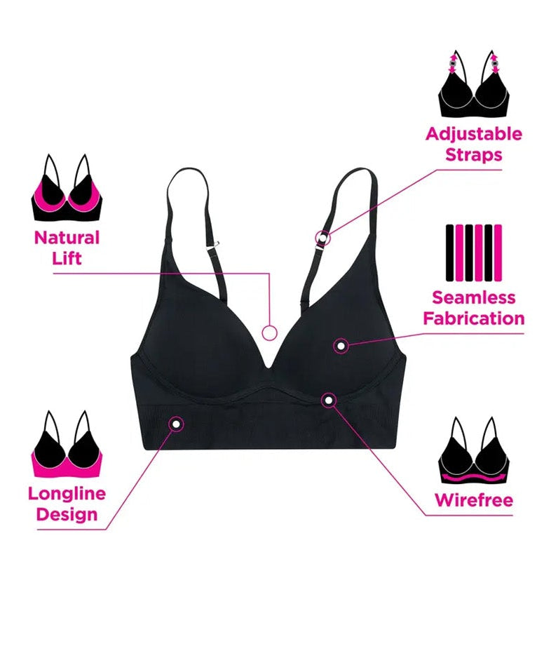 Women’s Wireless Seamless Comfort Bra with Light Support and Smooth Feel