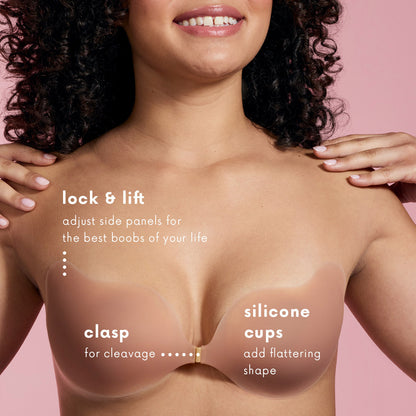 Seamless Sculpting Bra with Silicone Cups