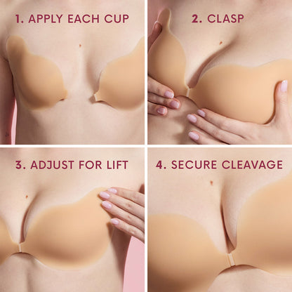 Seamless Sculpting Bra with Silicone Cups