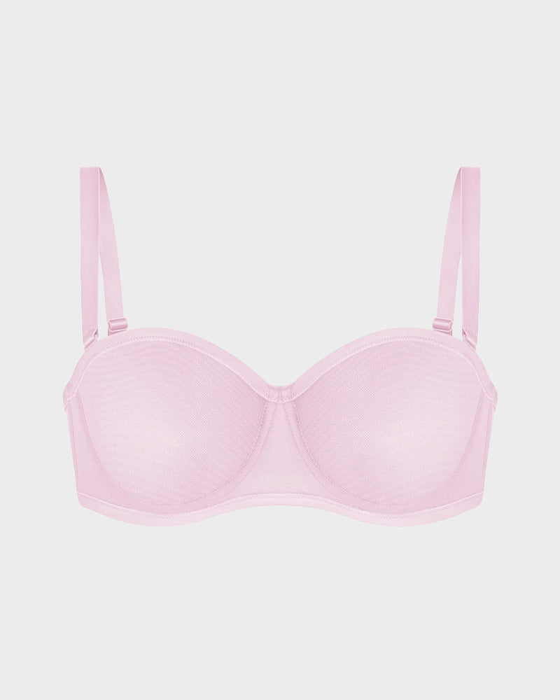 Strapless Mesh Underwire Bra – Stay Put & Natural Lift