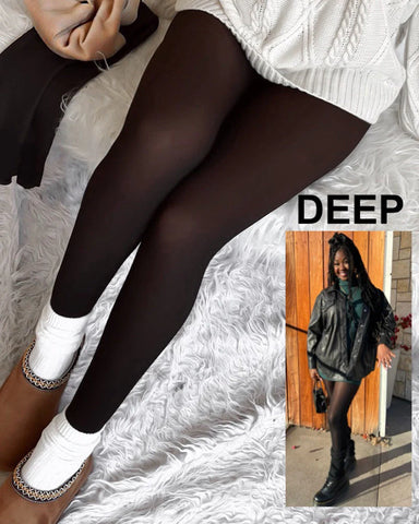 Translucent Fleece Lined Tights For Women