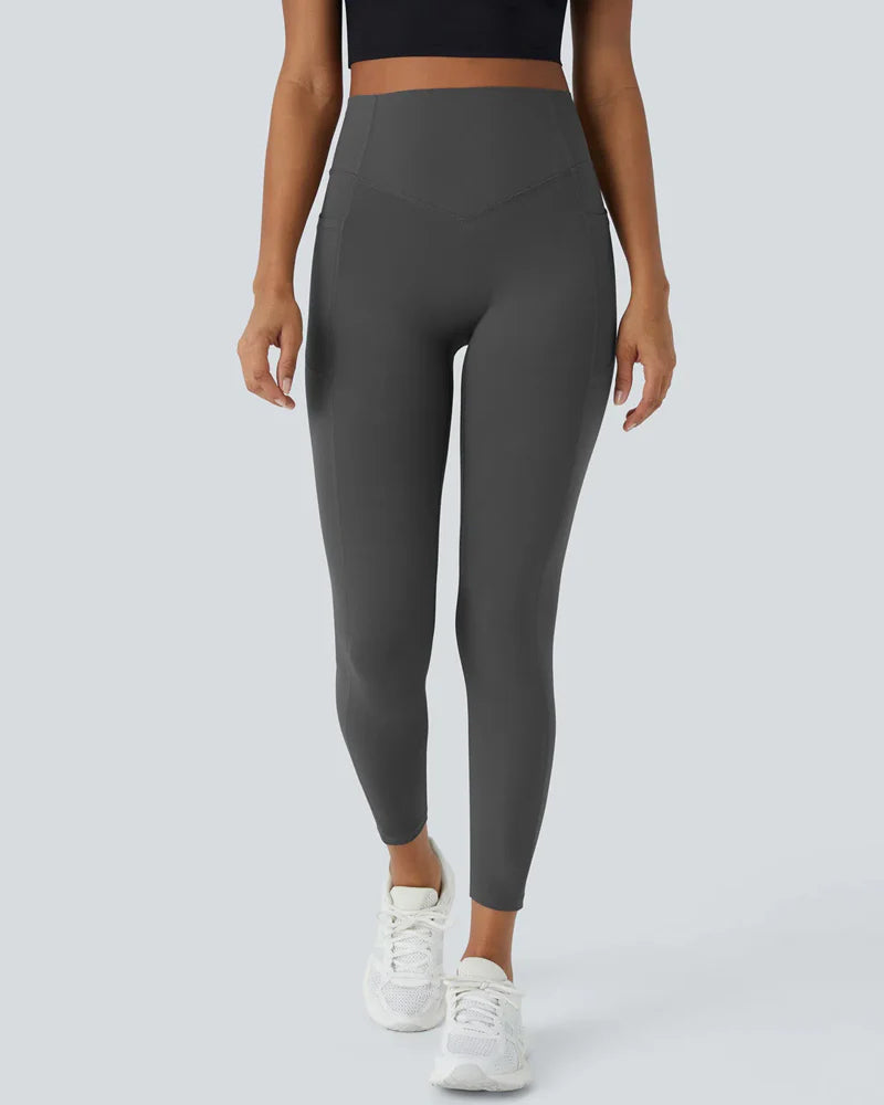Curvyify High Waisted Butt Lifting Tummy Control Side Pocket Shaping Workout Training Leggings