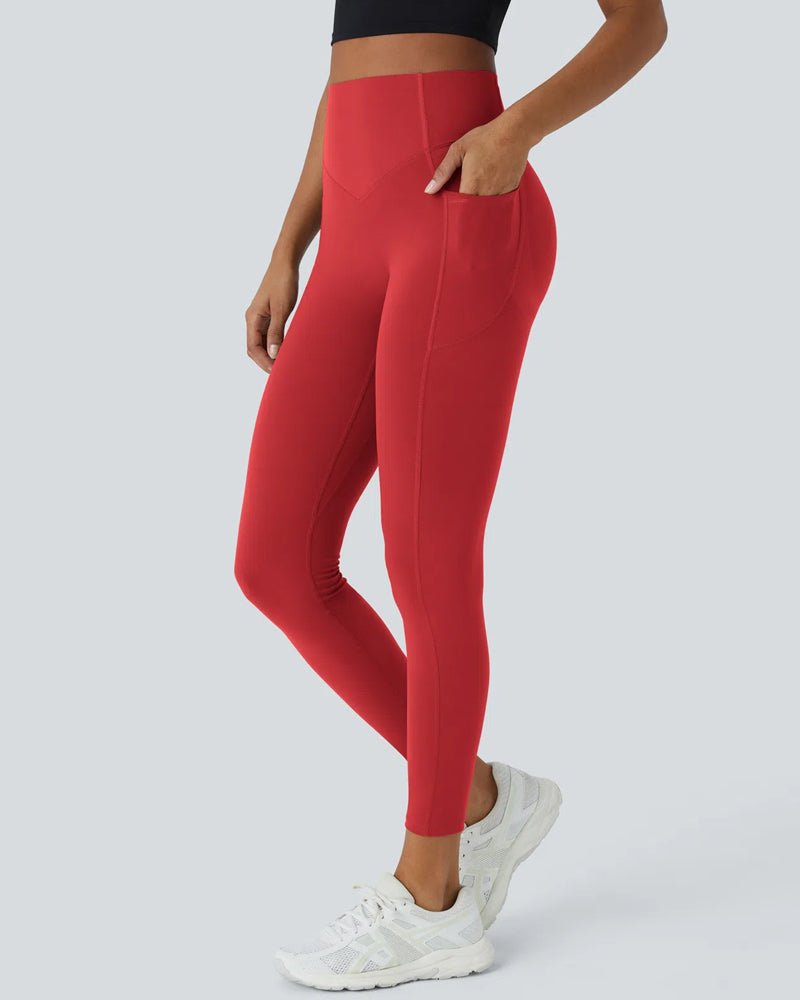 Curvyify High Waisted Butt Lifting Tummy Control Side Pocket Shaping Workout Training Leggings