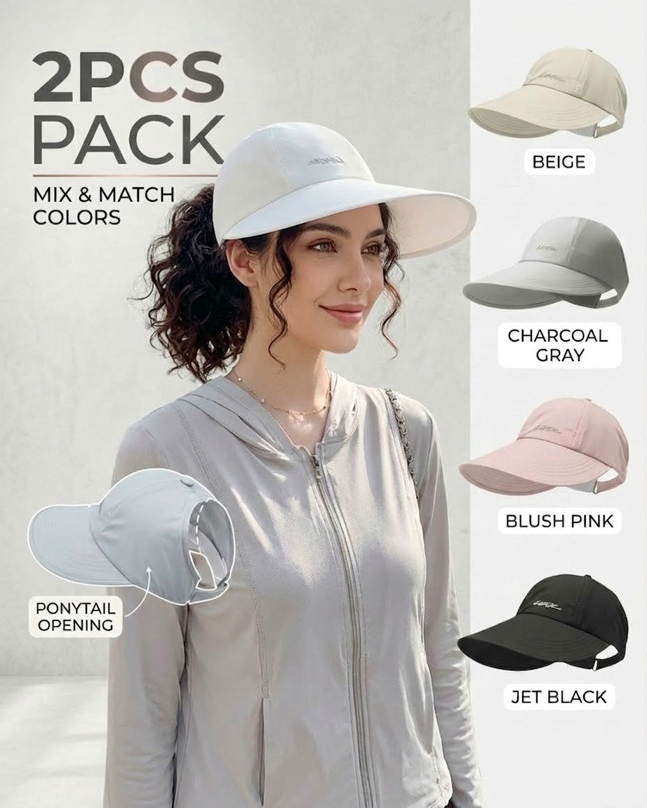 Lightweight Sun Protection Baseball Caps (2 Pack)