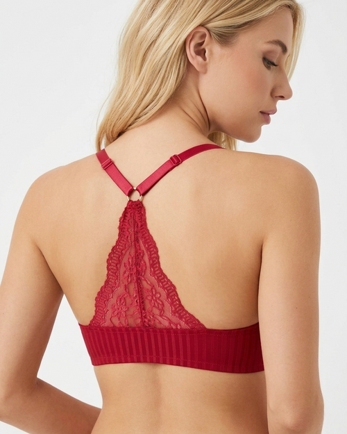 Women’s Lace Jelly Bralette – Front Closure, Wireless, Seamless & Padded